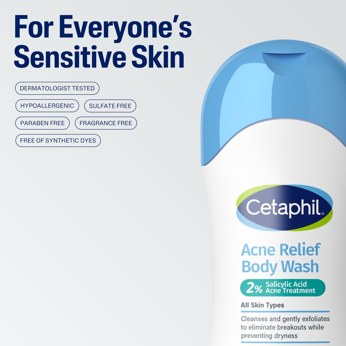 Cetaphil Acne Relief Body Wash - 16.9 fl oz | Salicylic Acid Body Wash for Sensitive, Acne-Prone Skin - görsel 13