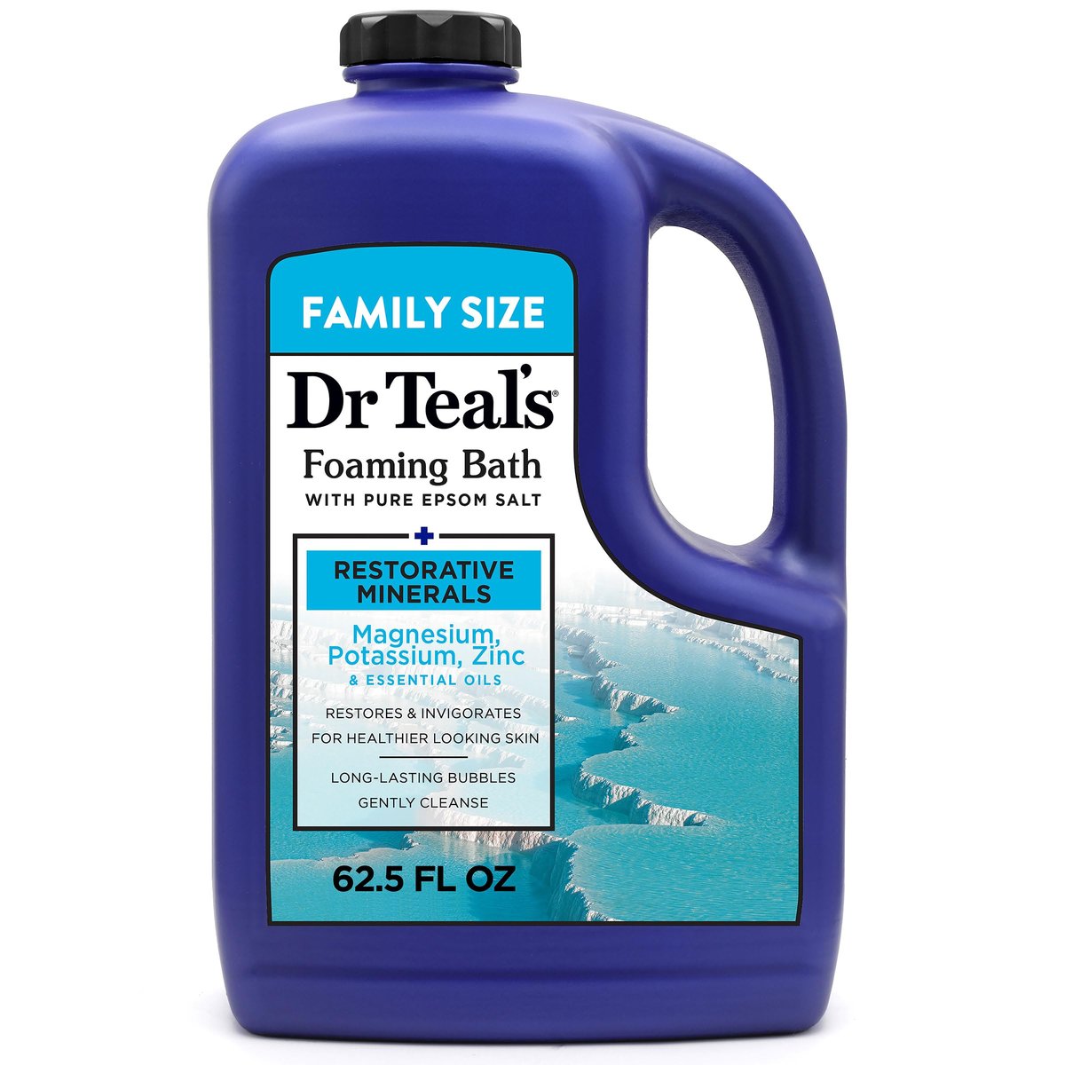 Dr Teal's Foaming Bath with Pure Epsom Salt, Restorative Minerals with Magnesium, Potassium, Zinc & Essential Oils, 62.5 fl oz - görsel 1