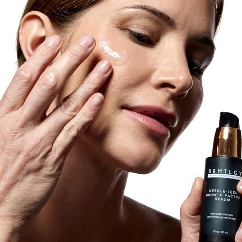 DRMTLGY Needle-less Growth Factor Serum for Face – Multi-Peptide & Hyaluronic Acid Firming and Lifting Serum, Skin Barrier Support & Wrinkle Care, 1 Fl Oz Avelisse