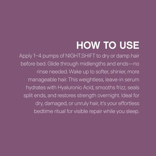 KEVIN.MURPHY NIGHT.SHIFT Lightweight Overnight Hair Serum with Hyaluronic Acid & Kakadu Plum – 3.4 fl oz Avelisse