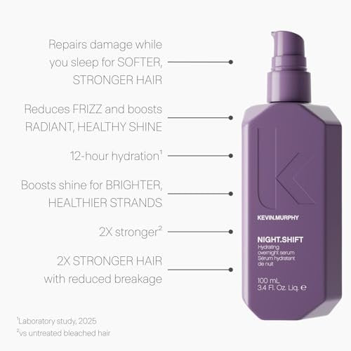 KEVIN.MURPHY NIGHT.SHIFT Lightweight Overnight Hair Serum with Hyaluronic Acid & Kakadu Plum – 3.4 fl oz Avelisse