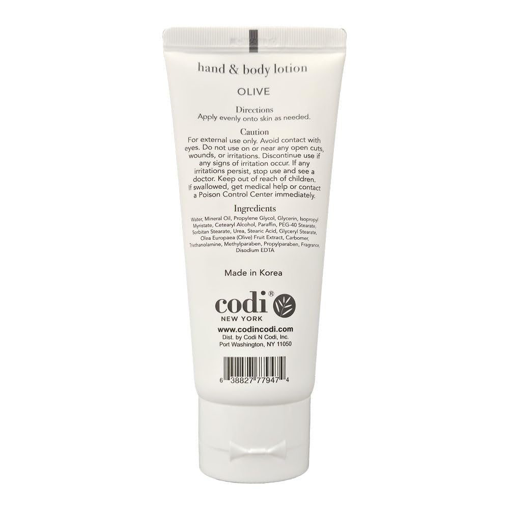 CodiNCodi Hand & Body Lotion – Olive 750 ml Bottle and 2 Tubes – Professional Size Moisturizer with Natural Extracts – Hydrating, Non-Greasy Formula for All Skin Types Avelisse