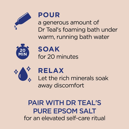 Dr Teal's Foaming Bath with Pure Epsom Salt, Shea Butter & Almond Oil, 62.5 fl oz Avelisse