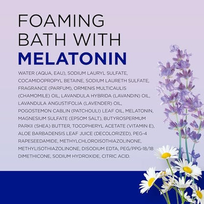Dr Teal's Foaming Bath with Pure Epsom Salt, Sleep Blend with Melatonin, Lavender & Chamomile Essential Oils, 62.5 fl oz Avelisse