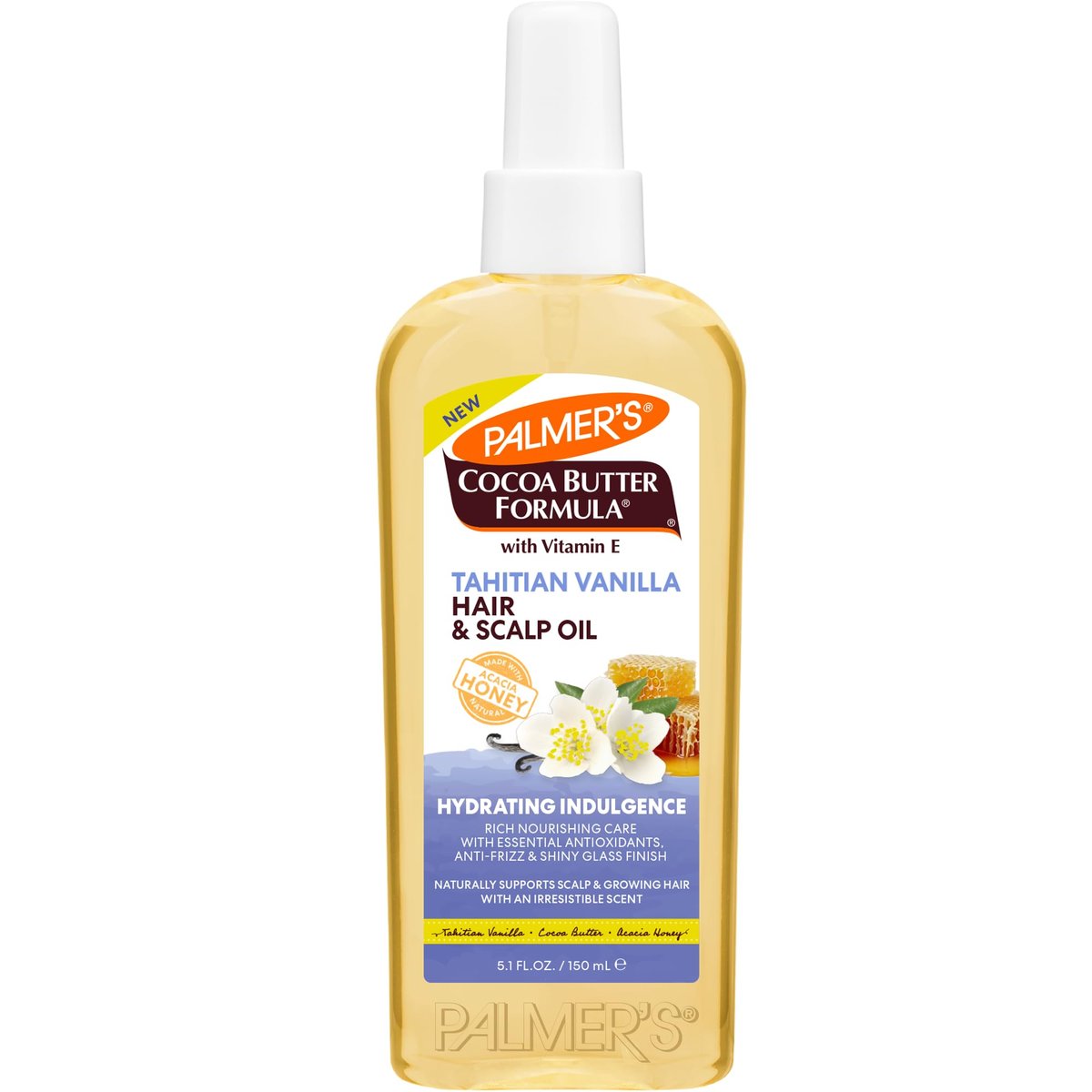 Palmer's Cocoa Butter Formula Tahitian Vanilla Hair & Scalp Oil, 5.1 Fl Oz - Hydrating & Nourishing Oil with Vitamin E & Acacia Honey for Shine, Smoothness & Frizz Control, All Hair Types - görsel 2