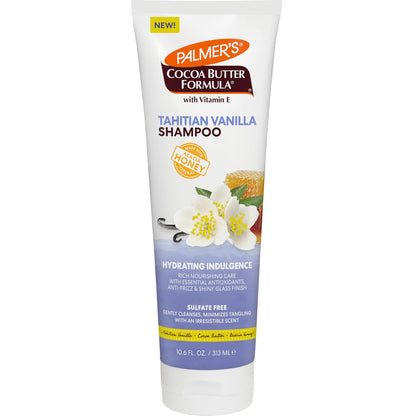 Palmer's Cocoa Butter Formula Tahitian Vanilla Hair Shampoo – Hydrating & Moisturizing Shampoo with Vitamin E & Acacia Honey for Shine, Smoothness & Frizz Control – 10.6 Fl Oz