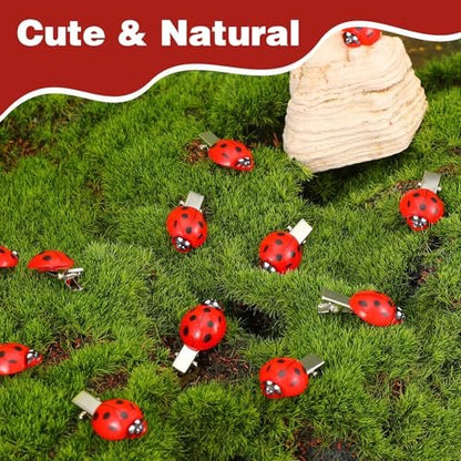 20 Pcs Ladybug Hair Clips – Cute Animal Barrettes for Teen Girls & Women, Funky Decorative Whimsical Hair Accessories for School, Halloween, Cosplay & Themed Parties