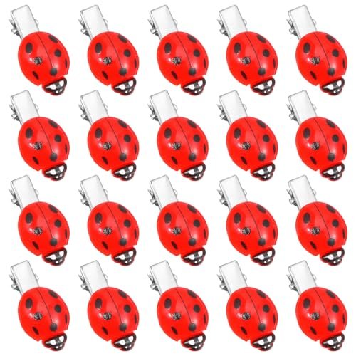 20 Pcs Ladybug Hair Clips – Cute Animal Barrettes for Teen Girls & Women, Funky Decorative Whimsical Hair Accessories for School, Halloween, Cosplay & Themed Parties - görsel 2