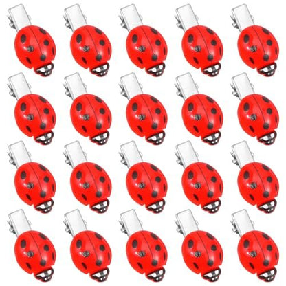 20 Pcs Ladybug Hair Clips – Cute Animal Barrettes for Teen Girls & Women, Funky Decorative Whimsical Hair Accessories for School, Halloween, Cosplay & Themed Parties