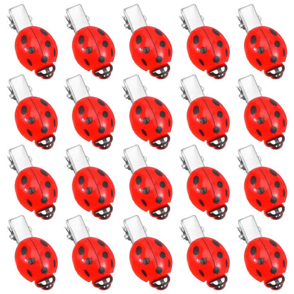 20 Pcs Ladybug Hair Clips – Cute Animal Barrettes for Teen Girls & Women, Funky Decorative Whimsical Hair Accessories for School, Halloween, Cosplay & Themed Parties