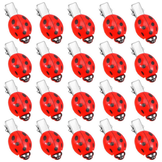 20 Pcs Ladybug Hair Clips – Cute Animal Barrettes for Teen Girls & Women, Funky Decorative Whimsical Hair Accessories for School, Halloween, Cosplay & Themed Parties