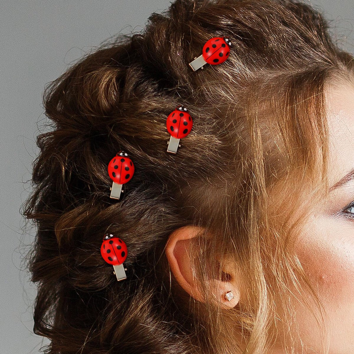 20 Pcs Ladybug Hair Clips – Cute Animal Barrettes for Teen Girls & Women, Funky Decorative Whimsical Hair Accessories for School, Halloween, Cosplay & Themed Parties - görsel 9