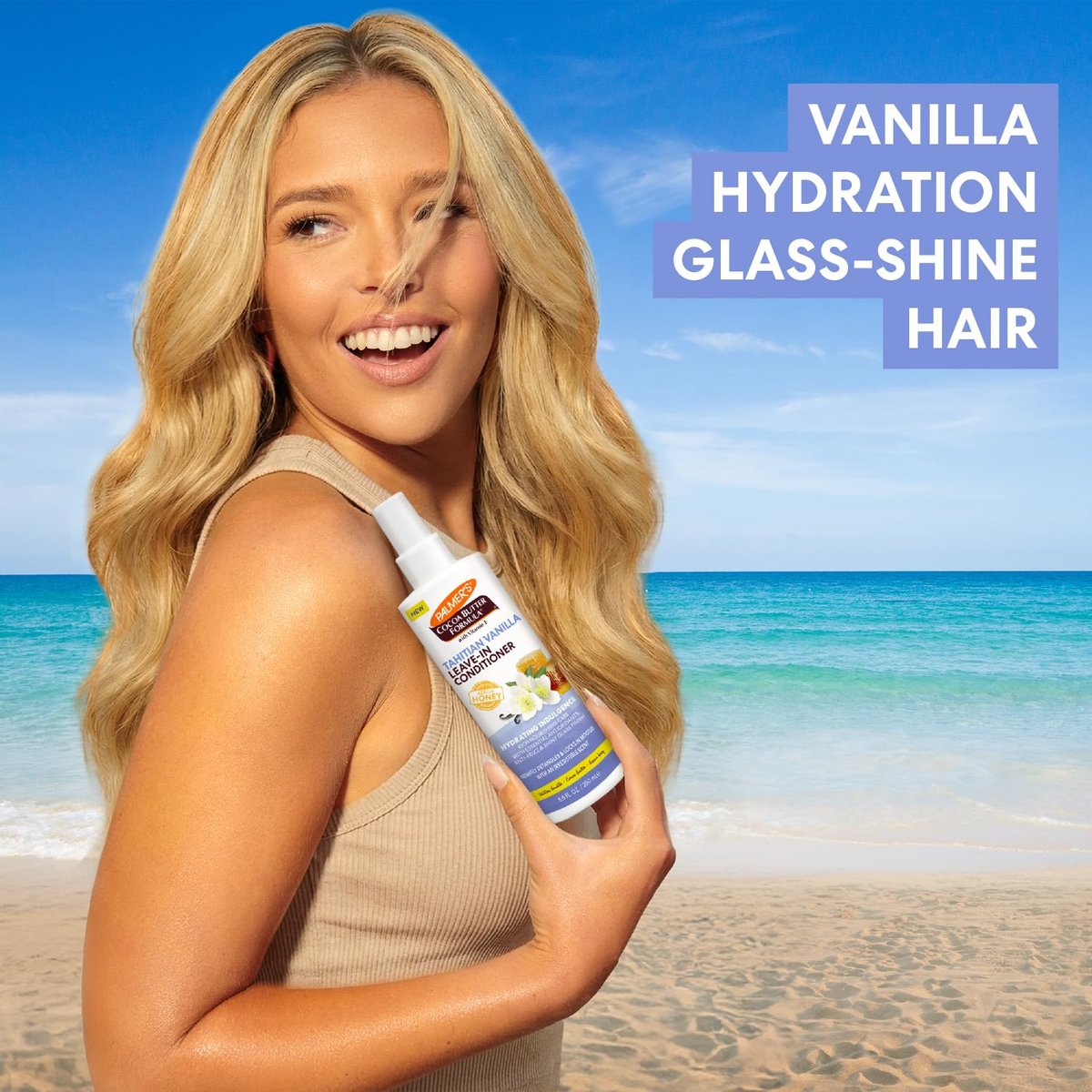 Palmer's Cocoa Butter Formula Tahitian Vanilla Leave In Conditioner Spray - 8.5 Fl Oz - Hydrating Hair Detangler with Acacia Honey & Vitamin E - görsel 3