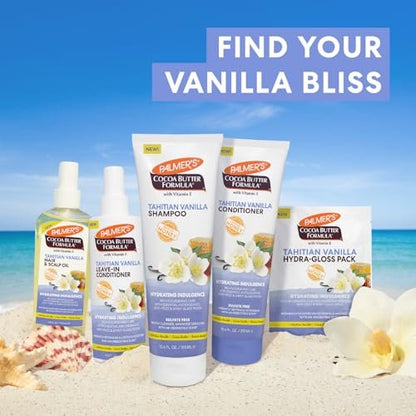 Palmer's Cocoa Butter Formula Tahitian Vanilla Hair Shampoo – Hydrating & Moisturizing Shampoo with Vitamin E & Acacia Honey for Shine, Smoothness & Frizz Control – 10.6 Fl Oz