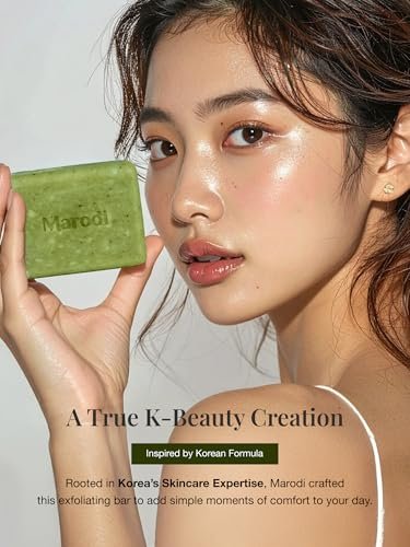 Marodi Body Scrub Bar Soap - Korean Exfoliating Body Wash Bar with Green Tea & Centella Extract, 7 Oz (200g), Subtle Fruity Citrus Scent, Deep Cleaning, Moisturizing & Refreshing, Sunrise Mist - görsel 16