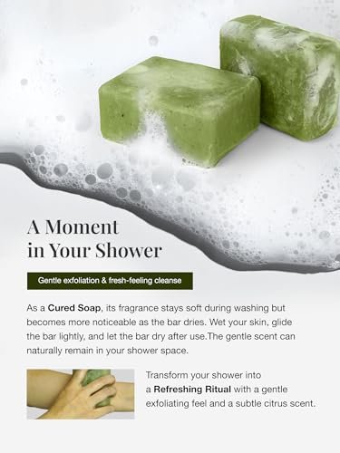 Marodi Body Scrub Bar Soap - Korean Exfoliating Body Wash Bar with Green Tea & Centella Extract, 7 Oz (200g), Subtle Fruity Citrus Scent, Deep Cleaning, Moisturizing & Refreshing, Sunrise Mist - görsel 14
