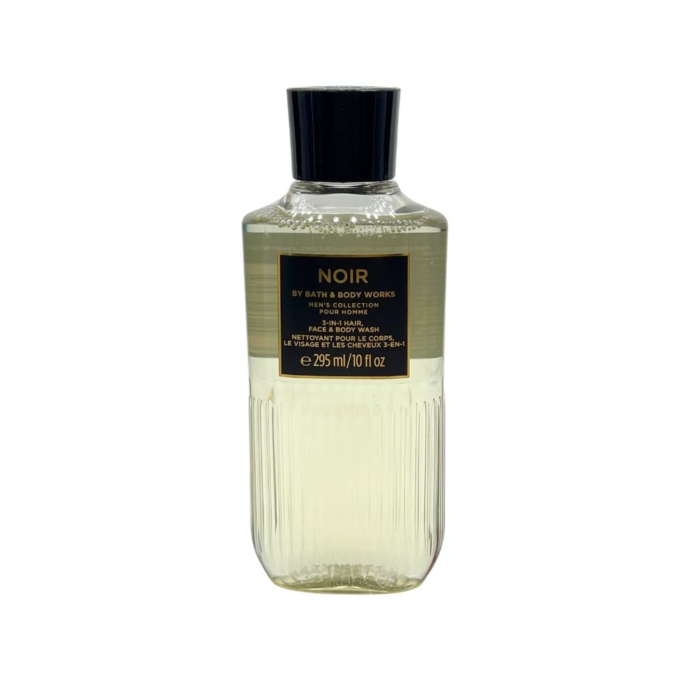 Bath & Body Works Bourbon, Noir, Ocean Men's Collection 3-in-1 Hair, Face & Body Wash Gift Set (3 x 10 fl oz) Avelisse