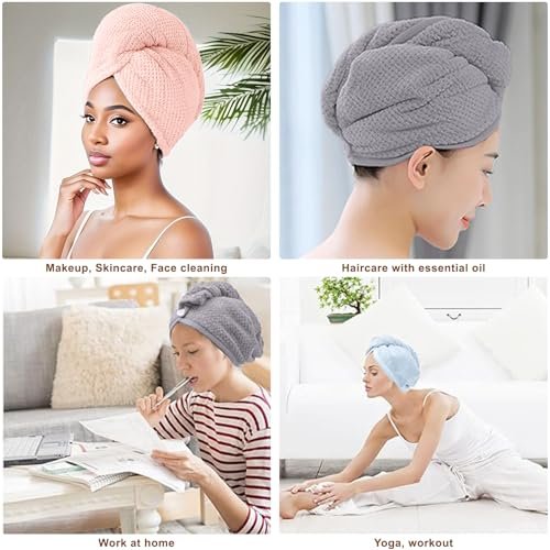 Kldnkig Microfiber Hair Towel for Women, 3 Pack | Drying Wrap for Curly Hair, Anti-Frizz Hair Care Accessory, Ideal Christmas Stocking Stuffer - görsel 6