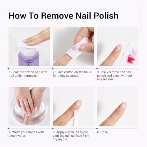 Glamonade Acetone Nail Polish Remover 6.34 Fl Oz – Grape Scent Gel Polish Remover with Easy Push-Down Pump for Regular Nail Polish, Gel, Nail Tips, Glitter Polish - görsel 18