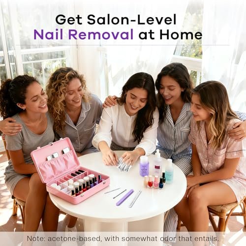 Glamonade Acetone Nail Polish Remover 6.34 Fl Oz – Grape Scent Gel Polish Remover with Easy Push-Down Pump for Regular Nail Polish, Gel, Nail Tips, Glitter Polish - görsel 12