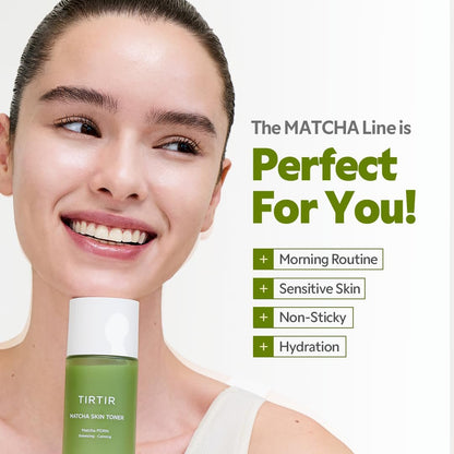 TIRTIR Matcha PDRN Skin Toner 5.07 Fl Oz | Hydrating Korean Daily Anti-Redness Soothing Facial Toner for Sensitive Skin Avelisse