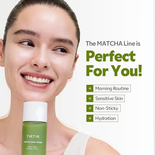 TIRTIR Matcha PDRN Skin Toner 5.07 Fl Oz | Hydrating Korean Daily Anti-Redness Soothing Facial Toner for Sensitive Skin Avelisse