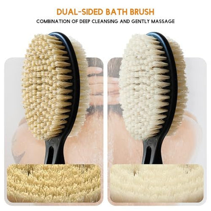 BTideas Back Scrubber for Shower - Detachable Bath Brush (17.52" - 25.6") for Elderly & Disabled, Exfoliating Body Brush for Improved Skin Health Avelisse