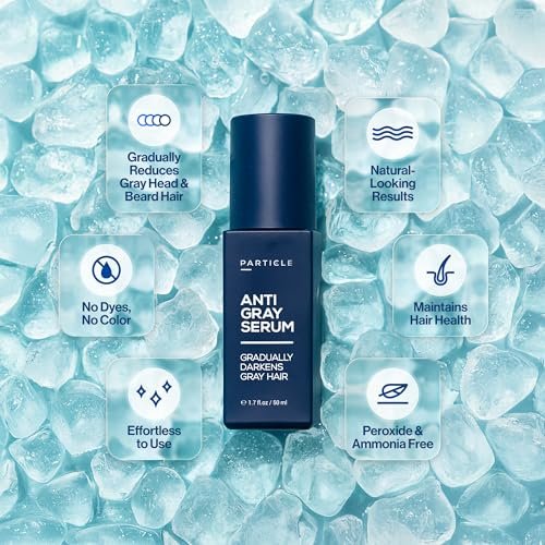 Particle Anti-Gray Serum for Men – Natural Gray Reduction for Hair & Beard with Silverfree™, Vitamin A, Melitane & Allantoin – Peroxide & Ammonia Free Avelisse