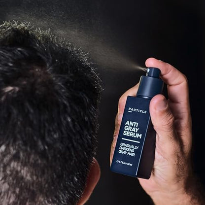 Particle Anti-Gray Serum for Men – Natural Gray Reduction for Hair & Beard with Silverfree™, Vitamin A, Melitane & Allantoin – Peroxide & Ammonia Free Avelisse