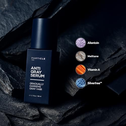 Particle Anti-Gray Serum for Men – Natural Gray Reduction for Hair & Beard with Silverfree™, Vitamin A, Melitane & Allantoin – Peroxide & Ammonia Free Avelisse