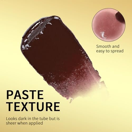 HJXUQIME Hydrating Honey Lipstick 2-Pack – Sheer Tinted Lip Balm with Natural Black Cherry Tint for All Skin Tones (Black + Pink) - görsel 10