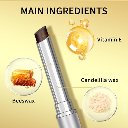 HJXUQIME Hydrating Honey Lipstick 2-Pack – Sheer Tinted Lip Balm with Natural Black Cherry Tint for All Skin Tones (Black + Pink) - görsel 12