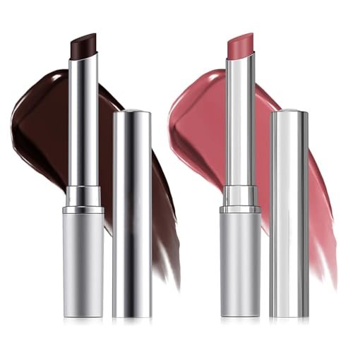 HJXUQIME Hydrating Honey Lipstick 2-Pack – Sheer Tinted Lip Balm with Natural Black Cherry Tint for All Skin Tones (Black + Pink) - görsel 2