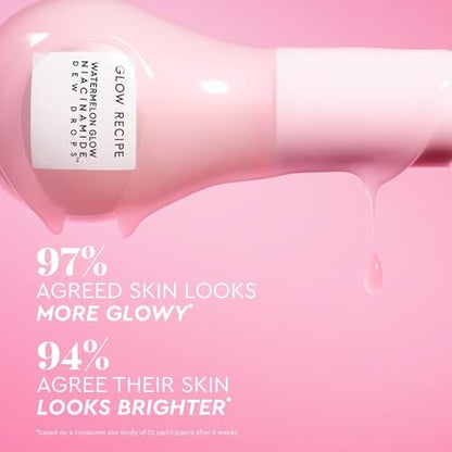 Glow Recipe Dew & Hues Must-Haves Limited Edition Travel Size Gift Set - Niacinamide Dew Drops, Hue Drops Sun Glow & Rosy Glow (15ml Trio) Avelisse