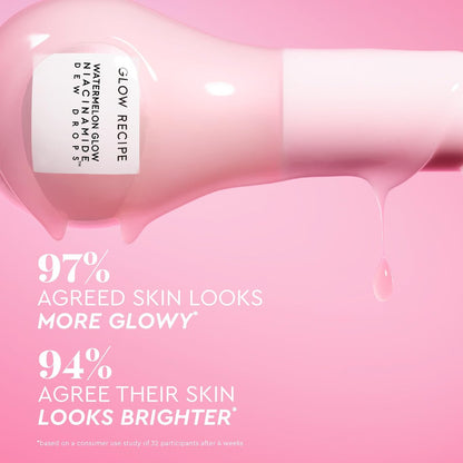 Glow Recipe Dew & Hues Must-Haves Limited Edition Travel Size Gift Set - Niacinamide Dew Drops, Hue Drops Sun Glow & Rosy Glow (15ml Trio) Avelisse