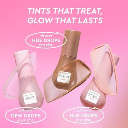 Glow Recipe Dew & Hues Must-Haves Limited Edition Travel Size Gift Set - Niacinamide Dew Drops, Hue Drops Sun Glow & Rosy Glow (15ml Trio) Avelisse