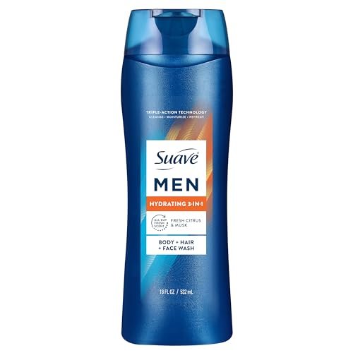 Suave Men Hydrating 3-in-1 Body + Hair + Face Wash with Glycerin & Vitamin E, 18 FL OZ - görsel 2