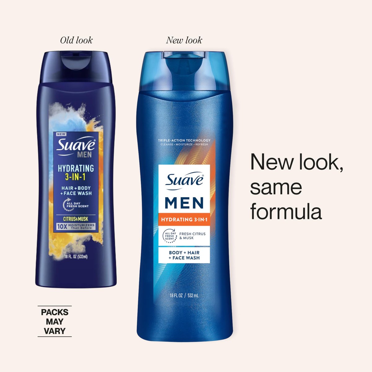Suave Men Hydrating 3-in-1 Body + Hair + Face Wash with Glycerin & Vitamin E, 18 FL OZ - görsel 7
