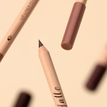 Aseawave 12-Color Matte Lip Liner Set – Brown Tone Natural Lip Makeup, Ultra Fine Creamy Long-Lasting Pencils