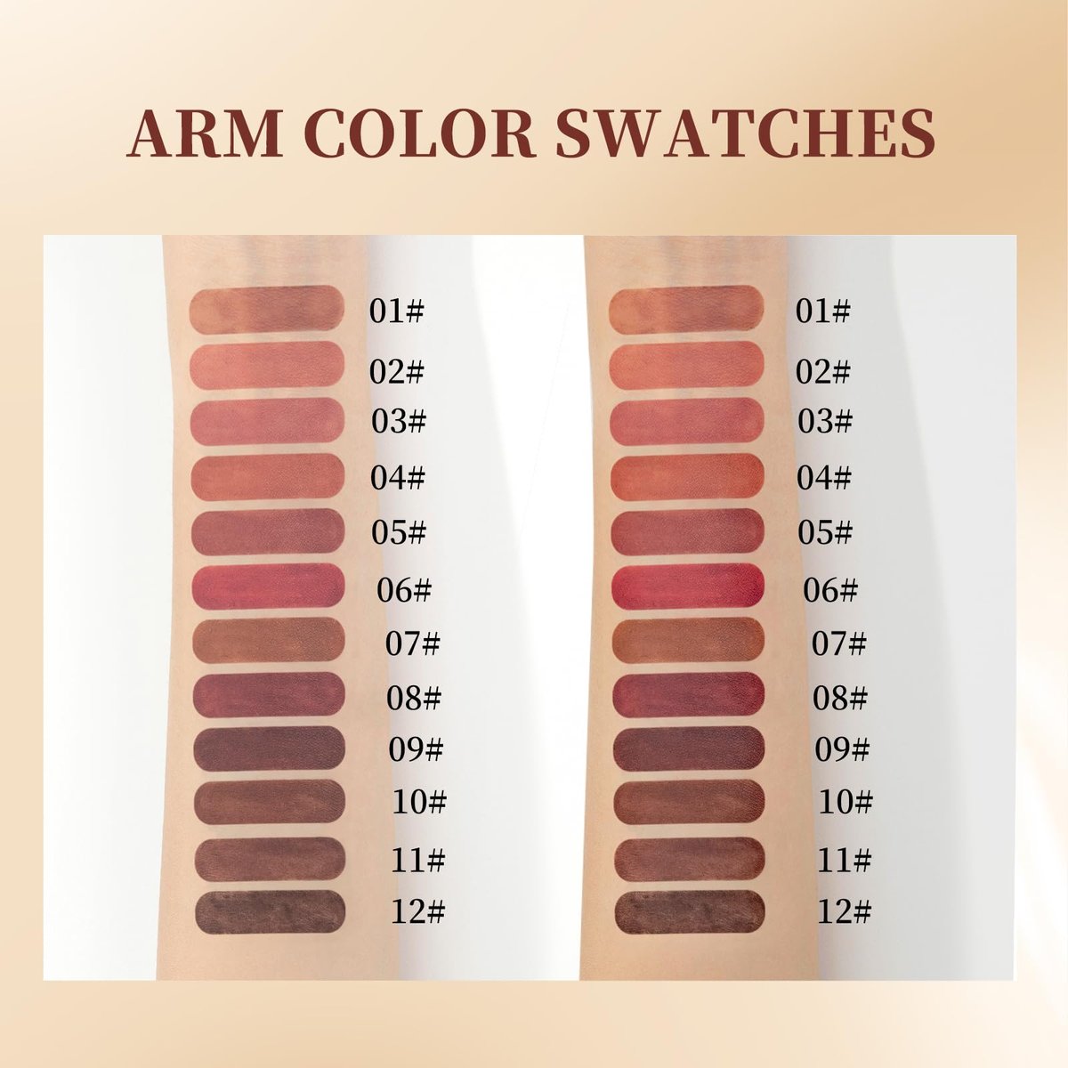 Aseawave 12-Color Matte Lip Liner Set – Brown Tone Natural Lip Makeup, Ultra Fine Creamy Long-Lasting Pencils - görsel 9