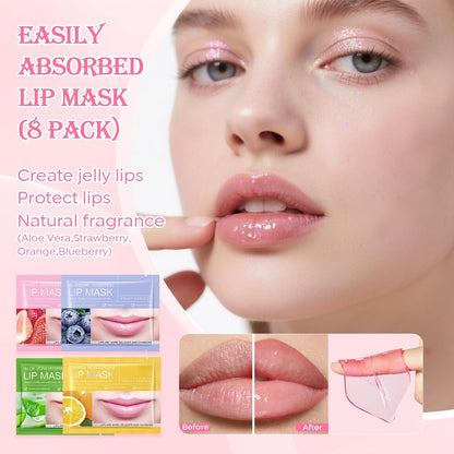 36-Piece Face Mask Skin Care Set for Women – Moisturizing & Hydrating Sheet Masks, Lip Patches, Eye Patches, Face Essence – Spa Gift Set for Self Care, Valentine's Day, Mother's Day, Birthday Avelisse
