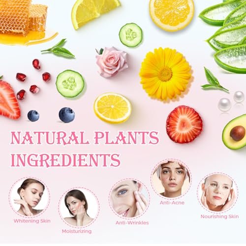 36-Piece Face Mask Skin Care Set for Women – Moisturizing & Hydrating Sheet Masks, Lip Patches, Eye Patches, Face Essence – Spa Gift Set for Self Care, Valentine's Day, Mother's Day, Birthday Avelisse