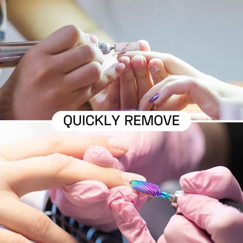 METHELIX 7-Piece Carbide Nail Drill Bits Set: Tungsten Diamond Efile Bits with 75 Sanding Bands for Acrylic, Gel, Cuticle Removal – Manicure & Pedicure - görsel 12