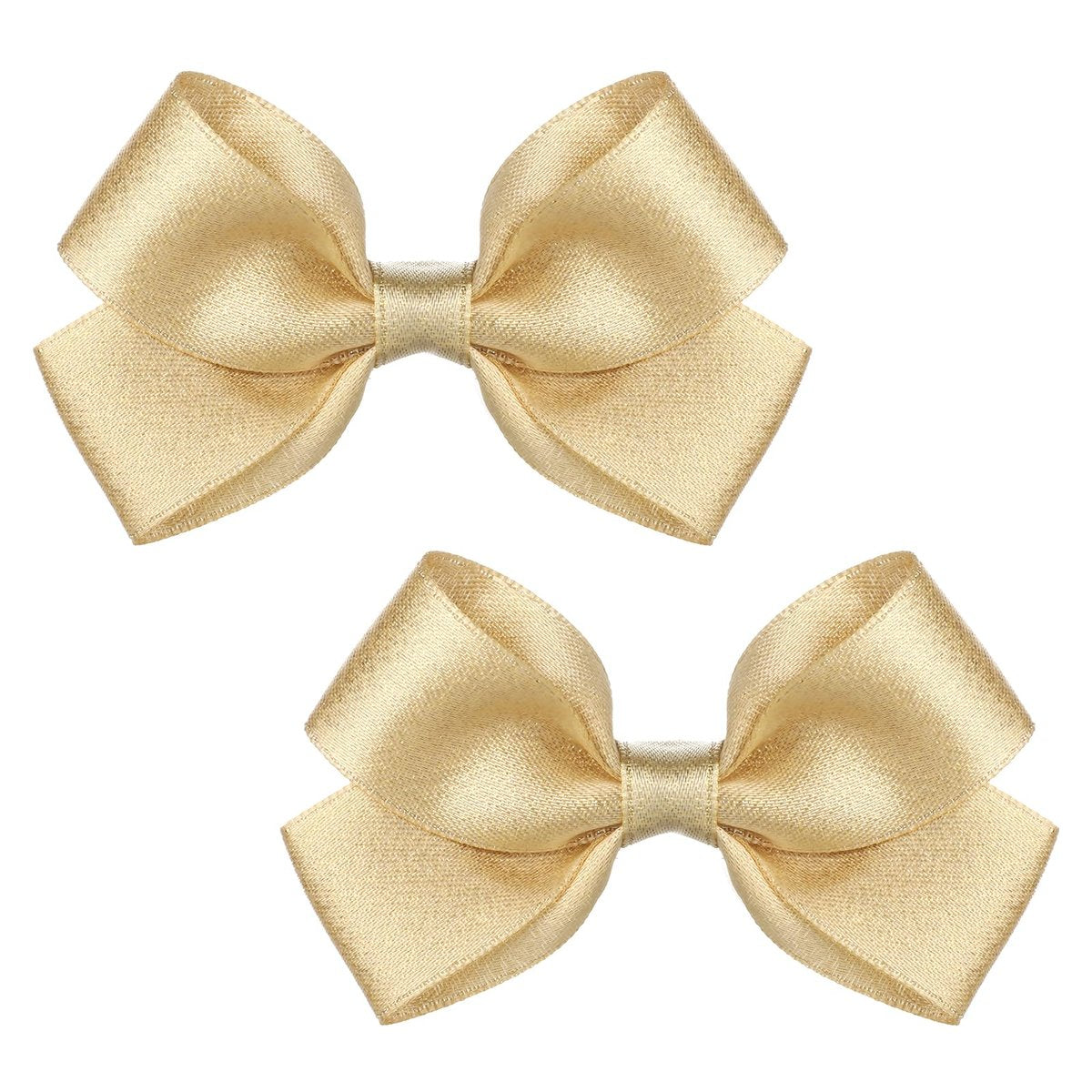 2PCS Gold Hair Bows Clips for Girls – Glitter Tiny 3 Inch Bow Alligator Clips for Little Teen Toddler Girls Kids, Sparkly Bow Barrettes for Party Wedding Christmas Prom Accessories Avelisse