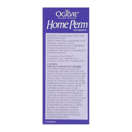 Ogilvie Salon Styles Home Perm The Original for Men & Women - Lasting Smooth Curls & Waves for Color Treated, Thin, Delicate Hair with Before & After Conditioners and Drip Guard - 2 Piece Kit Avelisse
