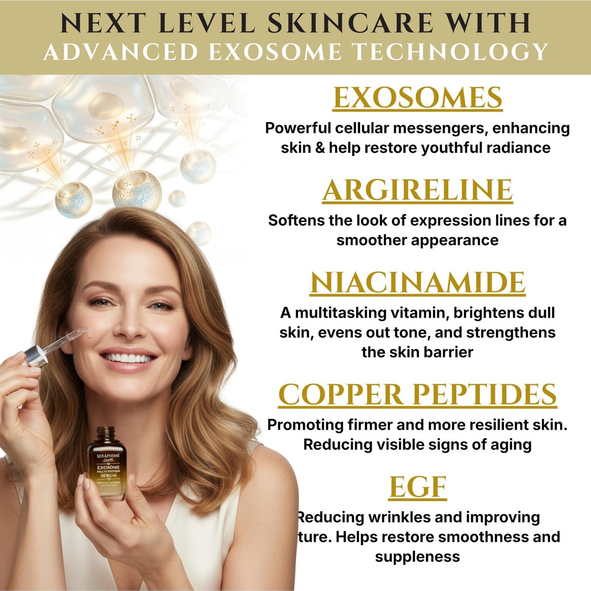 Exosomes for Skin Serum – Anti-Aging Multi Peptide Serum for Face Pores, Fine Lines & Microneedling – 2% Exosomes, GHK-Cu Copper Peptides, Argireline, EGF & Hyaluronic Acid Avelisse