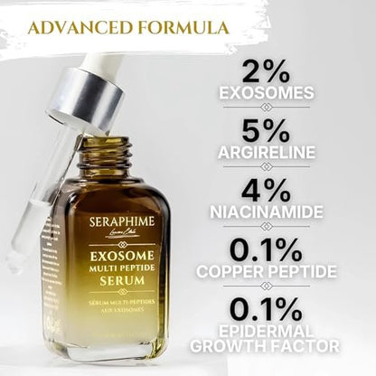 Exosomes for Skin Serum – Anti-Aging Multi Peptide Serum for Face Pores, Fine Lines & Microneedling – 2% Exosomes, GHK-Cu Copper Peptides, Argireline, EGF & Hyaluronic Acid Avelisse