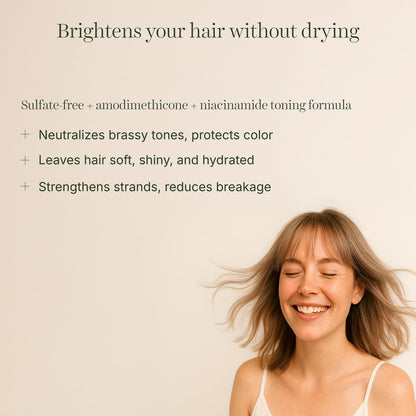 GOOD&ALL Purple Shampoo - Neutralize Yellow Tones for Blonde, Silver & Highlighted Hair - Sulfate-Free, Paraben-Free, Fragrance-Free, Vegan - 13.5 fl oz