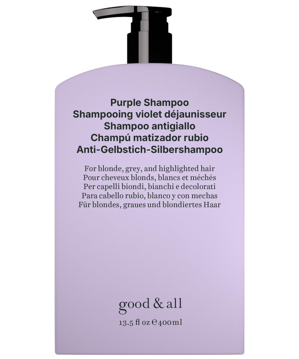 GOOD&ALL Purple Shampoo - Neutralize Yellow Tones for Blonde, Silver & Highlighted Hair - Sulfate-Free, Paraben-Free, Fragrance-Free, Vegan - 13.5 fl oz - görsel 1