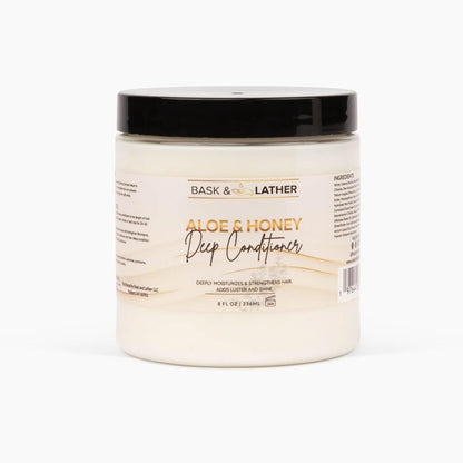 BASK & LATHER Aloe & Honey Deep Conditioner – Moisturizing Hair Mask for Strength & Breakage Reduction, 8 oz Avelisse